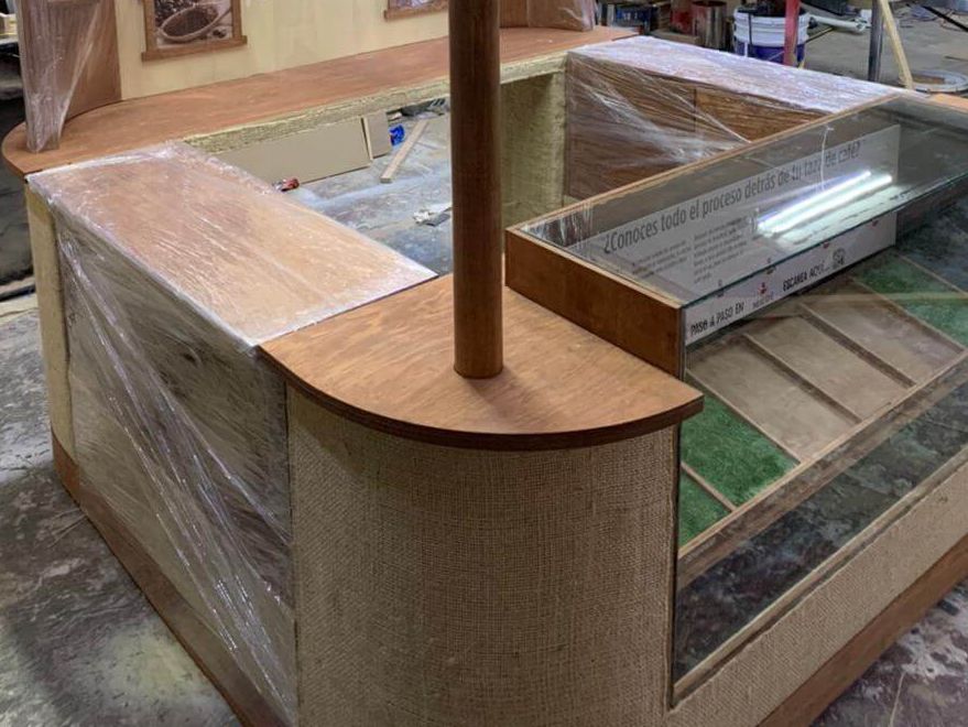 display y stand cap eventos, cap cafetería