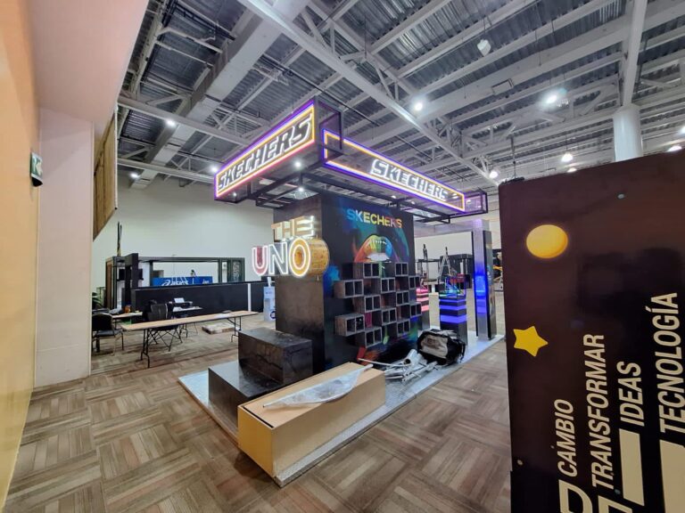skechers fabricación de muebles personalizados cap eventos stand display mexico publicidad activaciónes